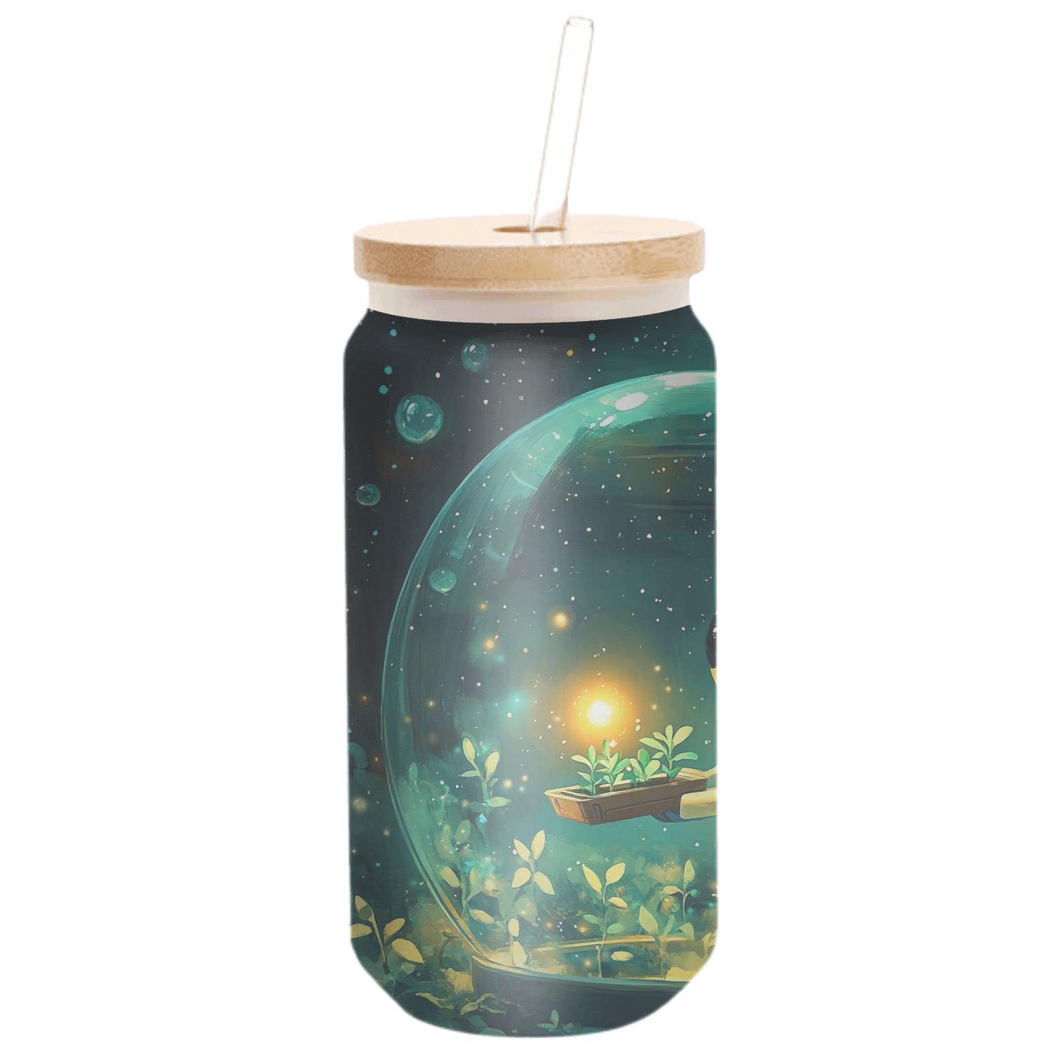 WALL E And EVE Cosmic Garden Discovery Disney Inspired handcrafted glassware drinkware