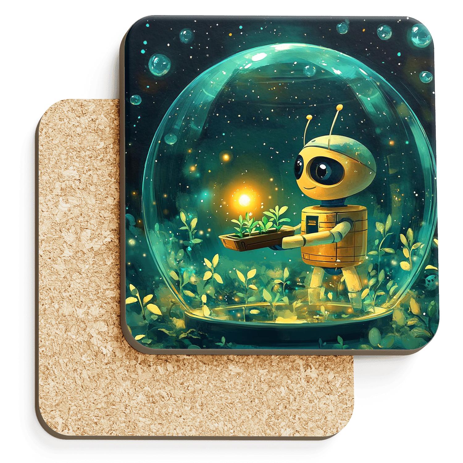 WALL E And EVE Cosmic Garden Discovery Disney Inspired absorbent drink coasters
