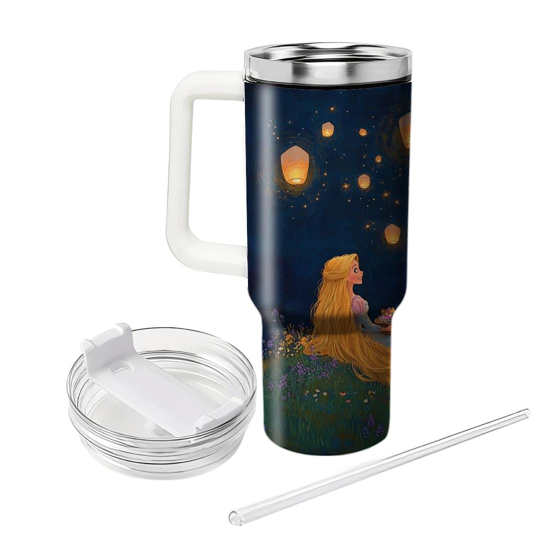 Rapunzel Stargazing Lantern Picnic Disney Inspired personalized tumblers