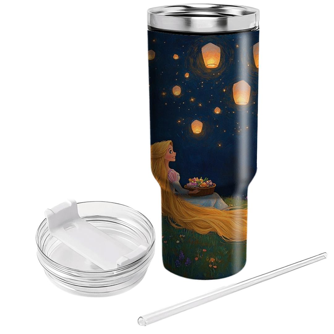 Rapunzel Stargazing Lantern Picnic Disney Inspired personalized tumblers