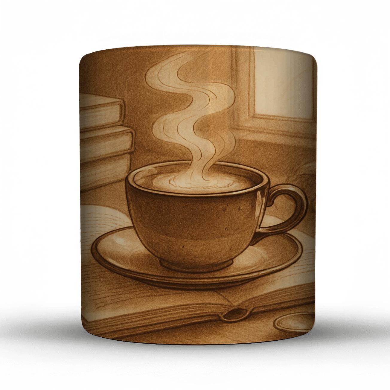 Library Latte Stillness premium drinkware mugs