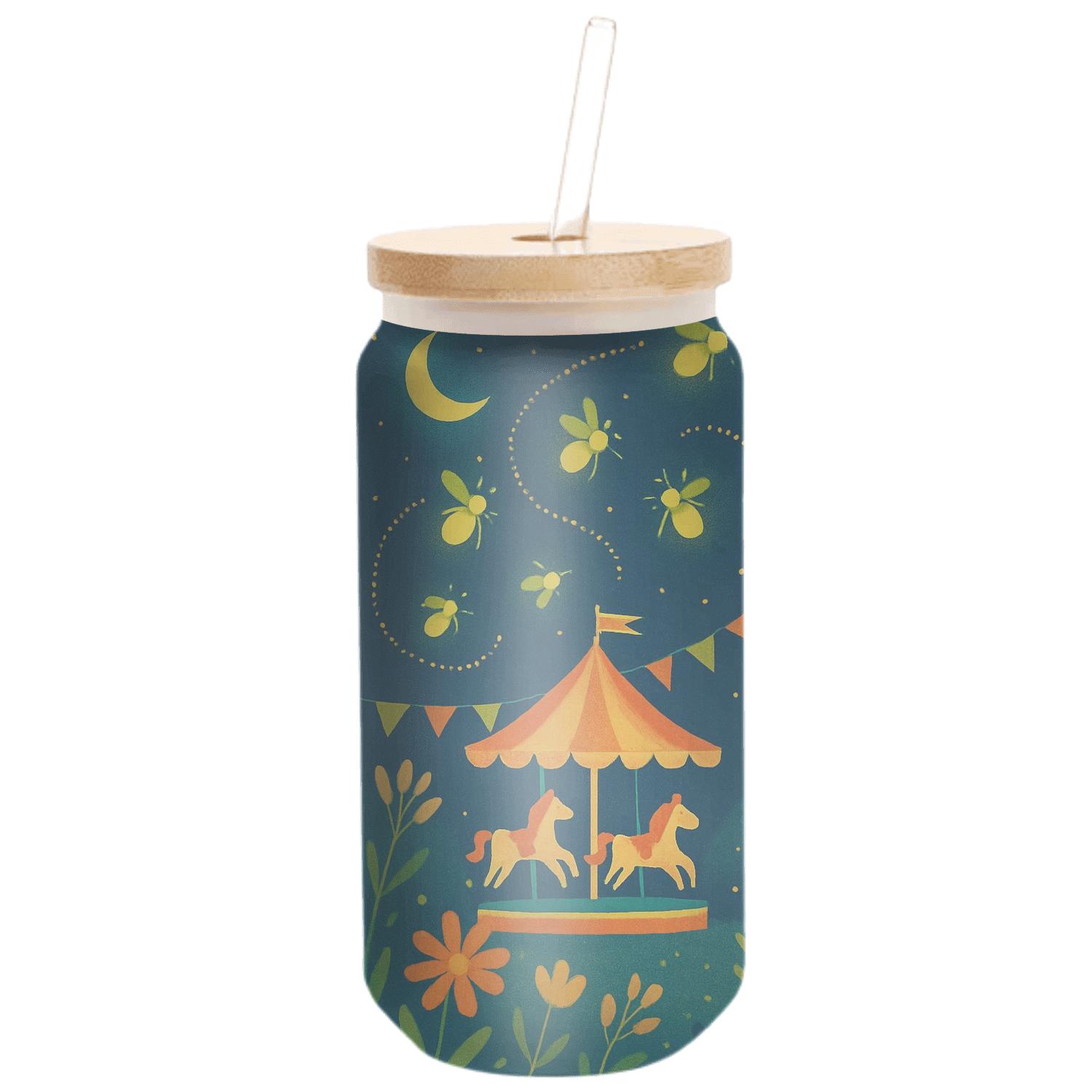 Summer Midnight Firefly Carnival textured glass