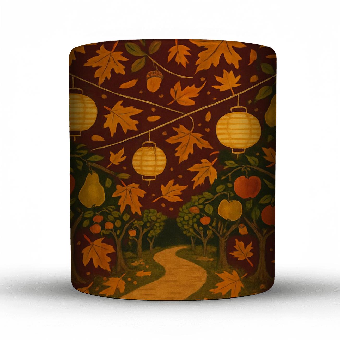Autumn Lantern Orchard Parade premium drinkware mugs