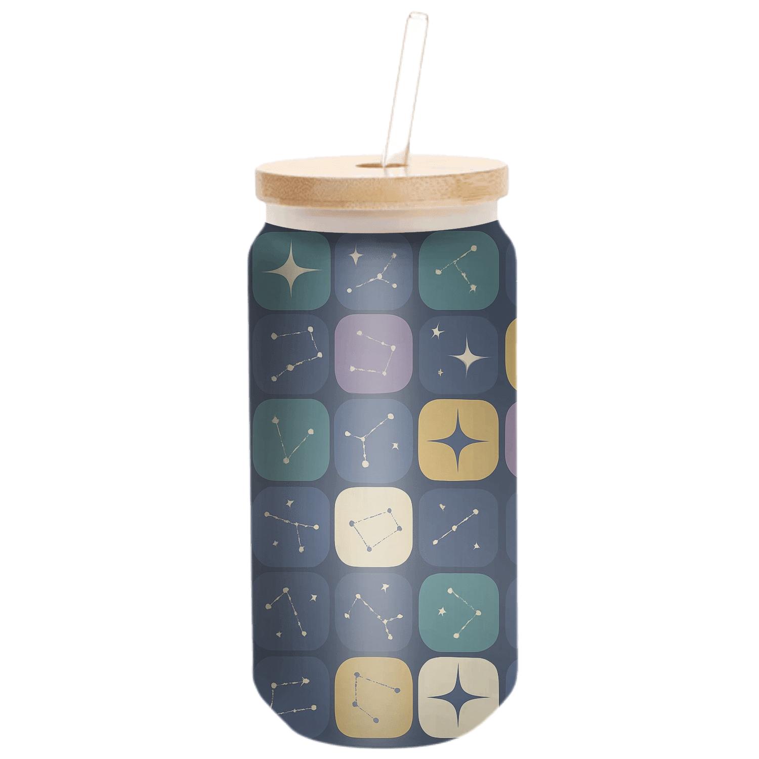 Midnight Disco Constellation Grid premium crystal drinkware