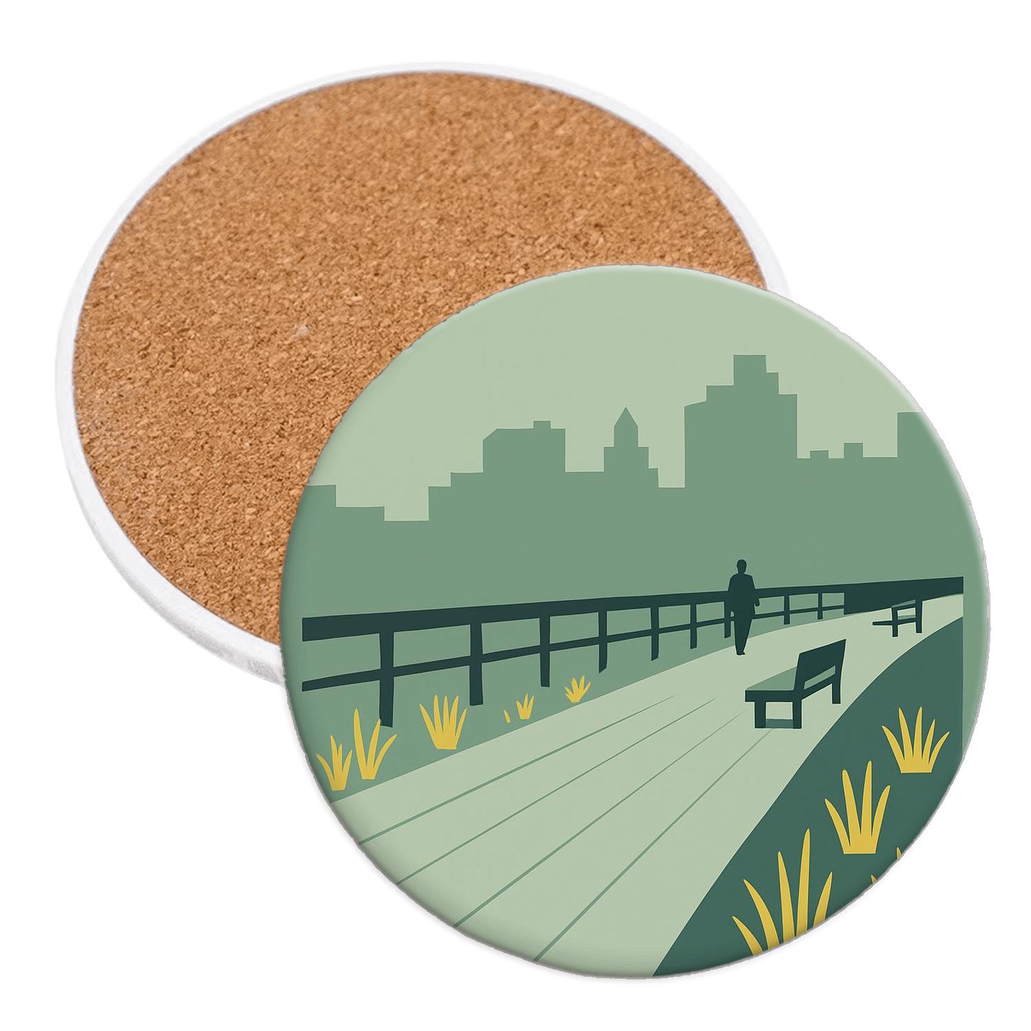 High Line New York City United States personalized drink coasters