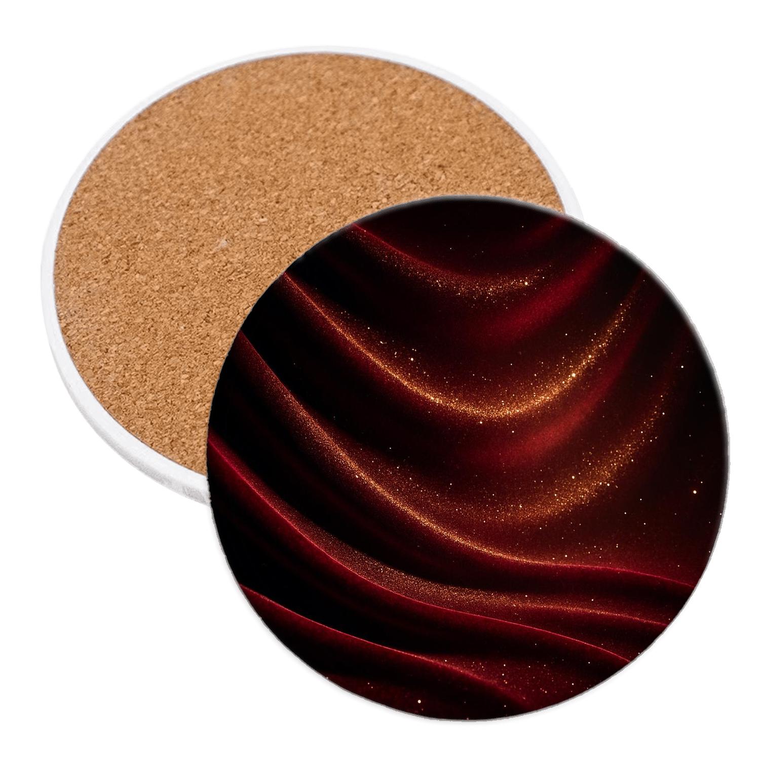 Velvet Disco Stardust Drapes wooden table coasters