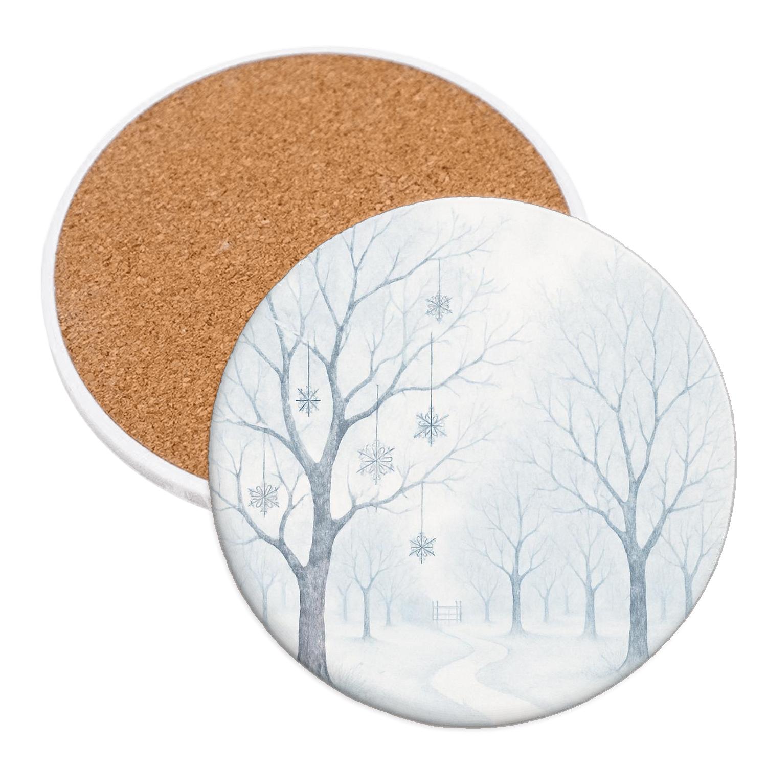 Winter Crystal Orchard Quiet stone coaster collections
