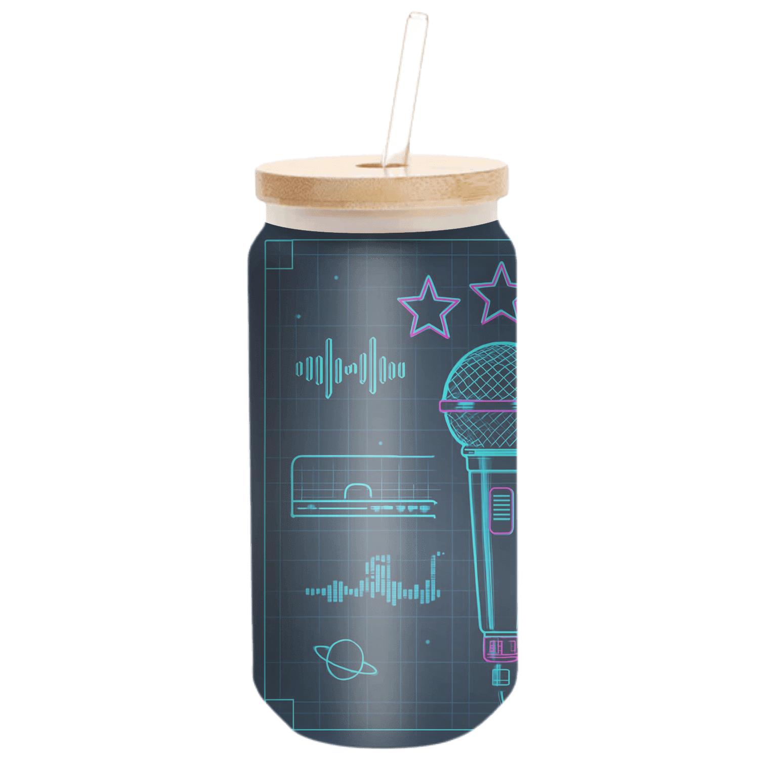 Y2K Space Karaoke Blueprint handcrafted glassware drinkware