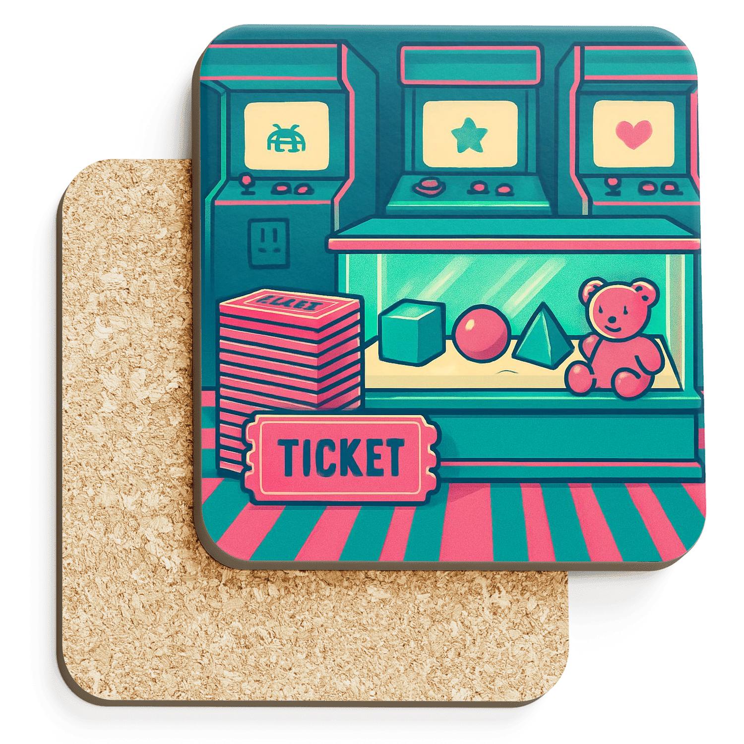 Mall Arcade Prize Counter personalized drink coasters