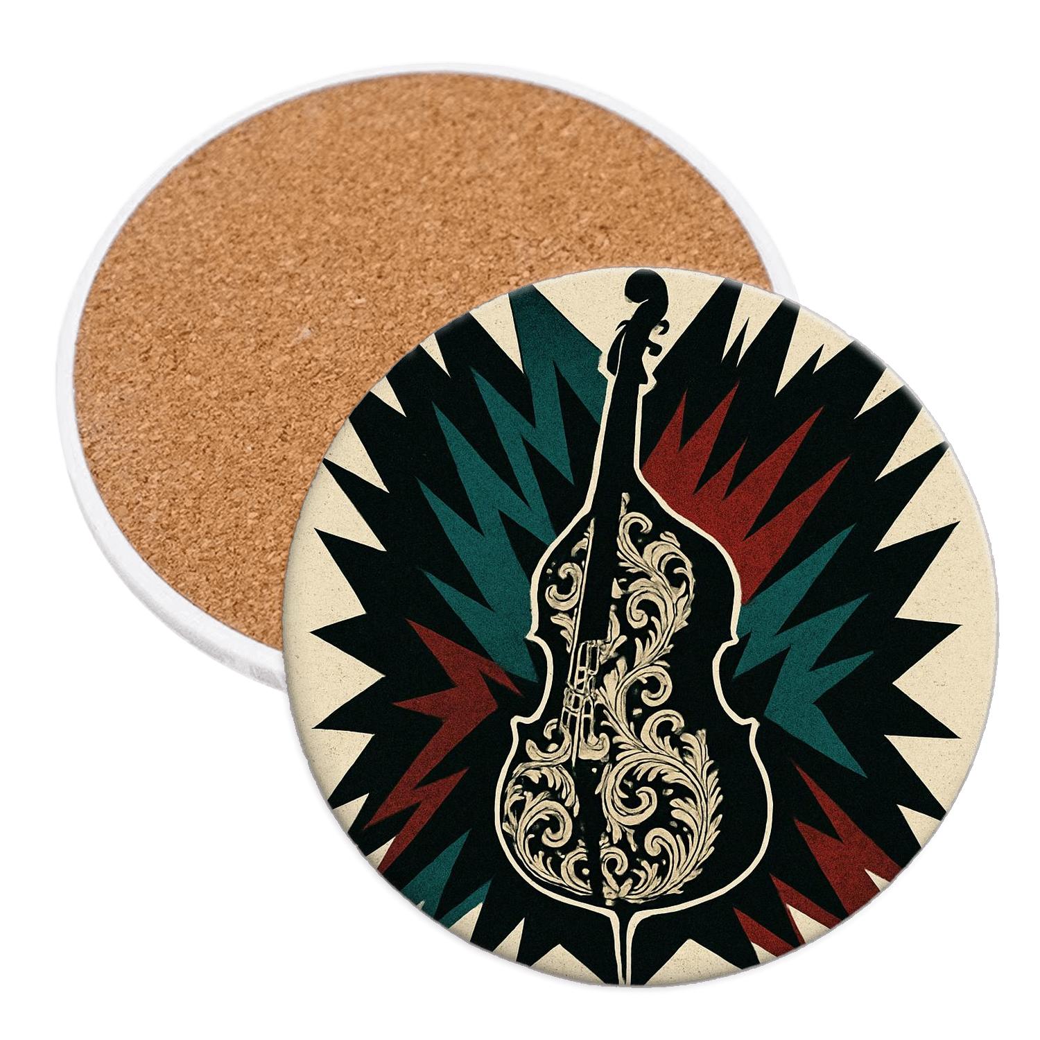 Baroque Bassline Collage stone coaster collections