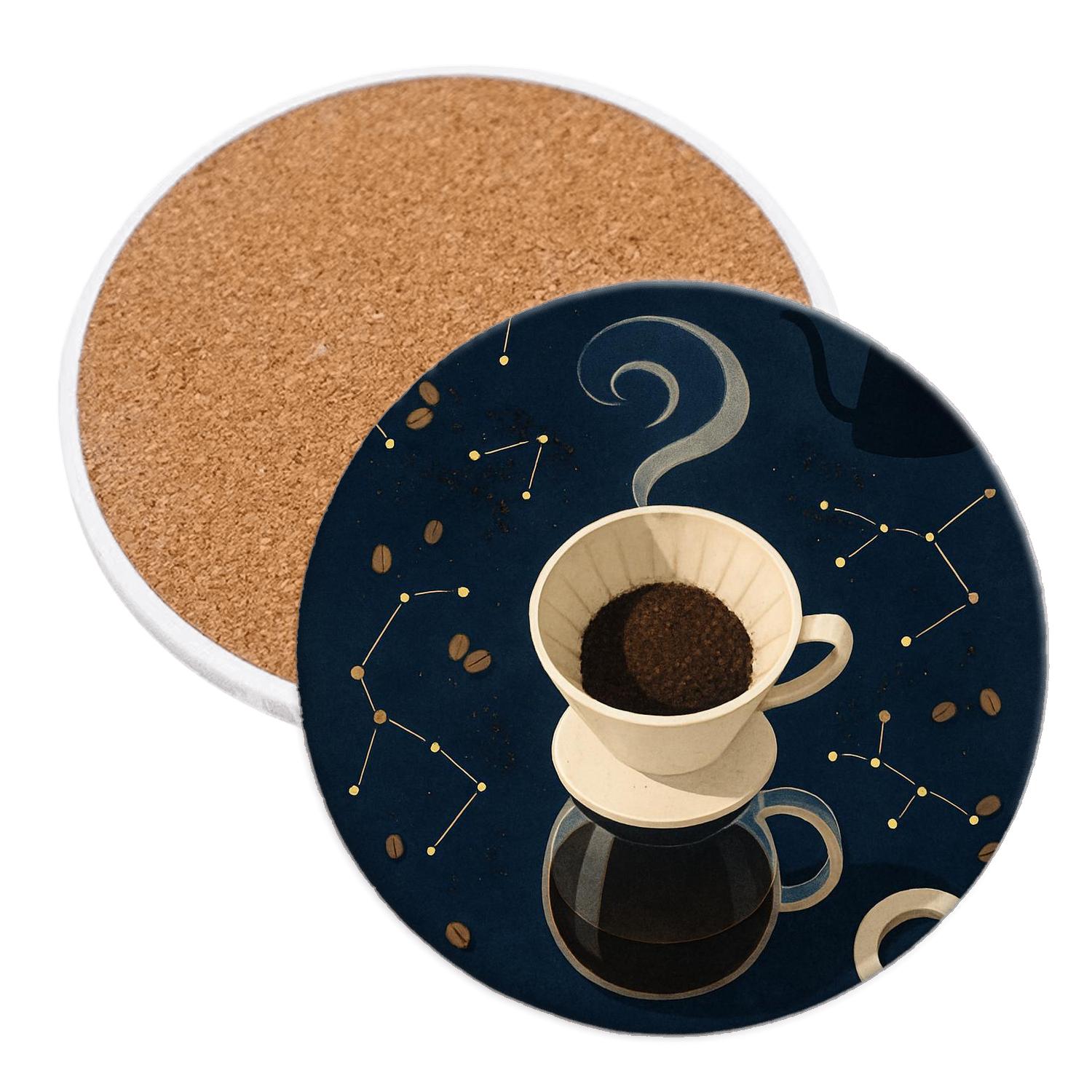 Constellation Pour Over Map custom engraved coasters