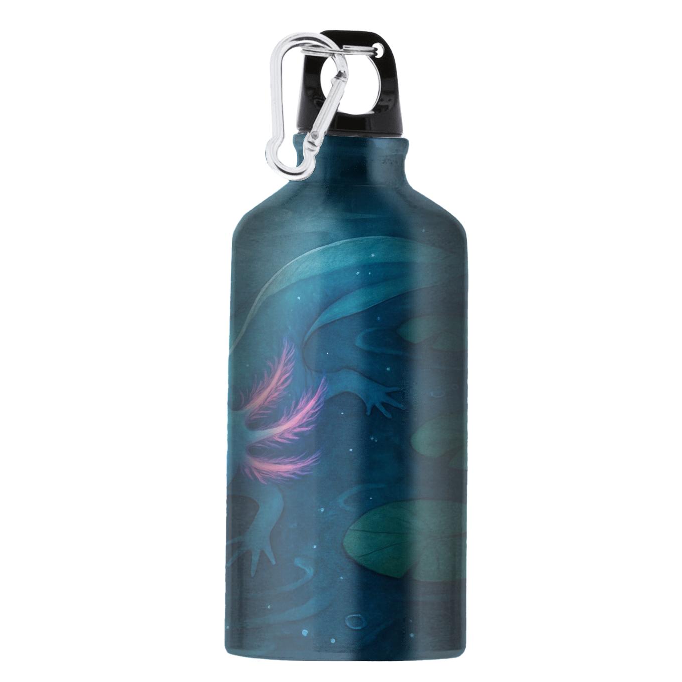 Bioluminescent Axolotl Lagoon premium sports bottles