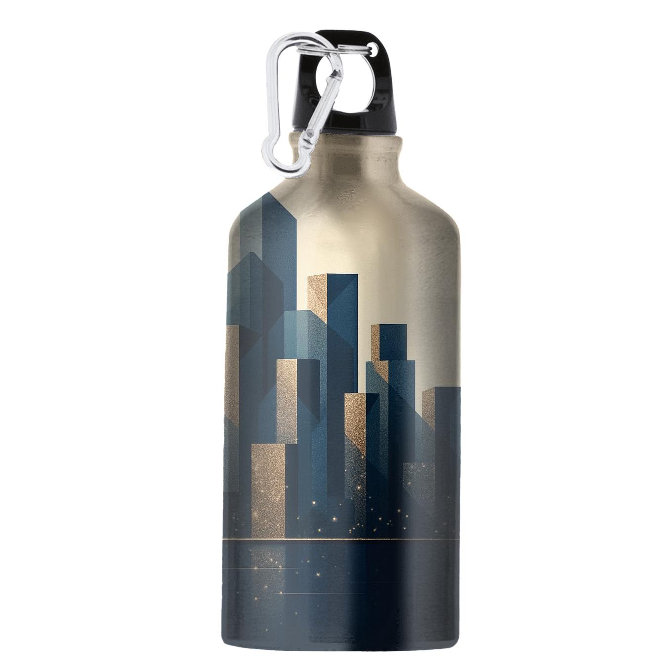 Prismatic Champagne Glitter Skyline sports bottles for gifts