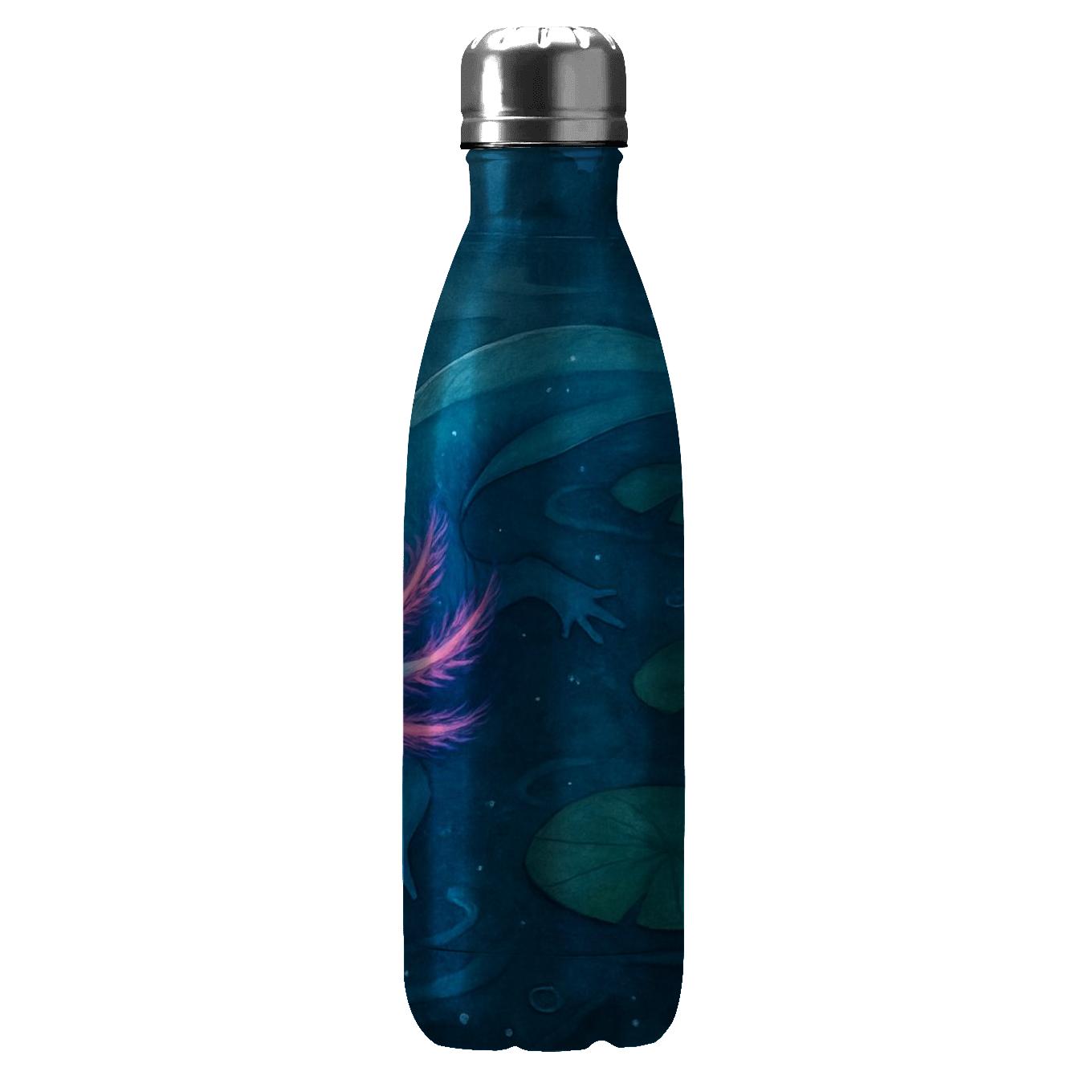 Bioluminescent Axolotl Lagoon travel water bottles