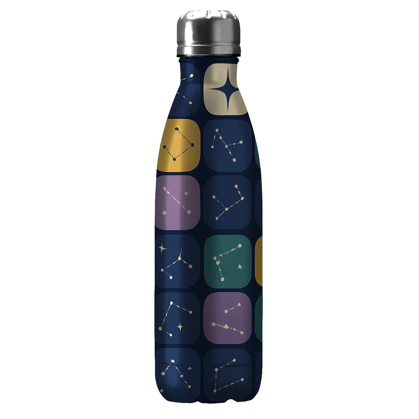 Midnight Disco Constellation Grid custom water bottles