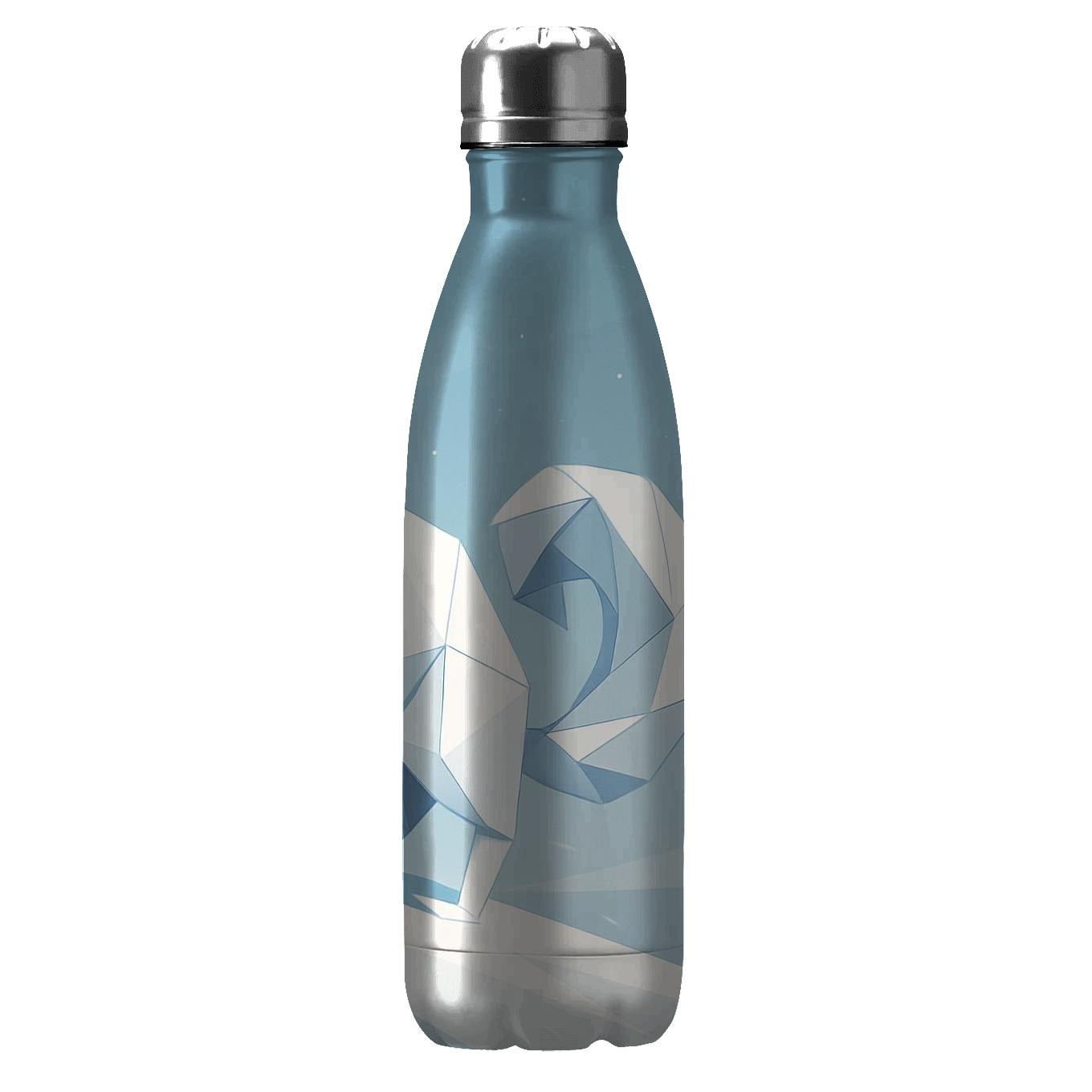 Arctic Fox Origami Snowdrift personalized water bottles