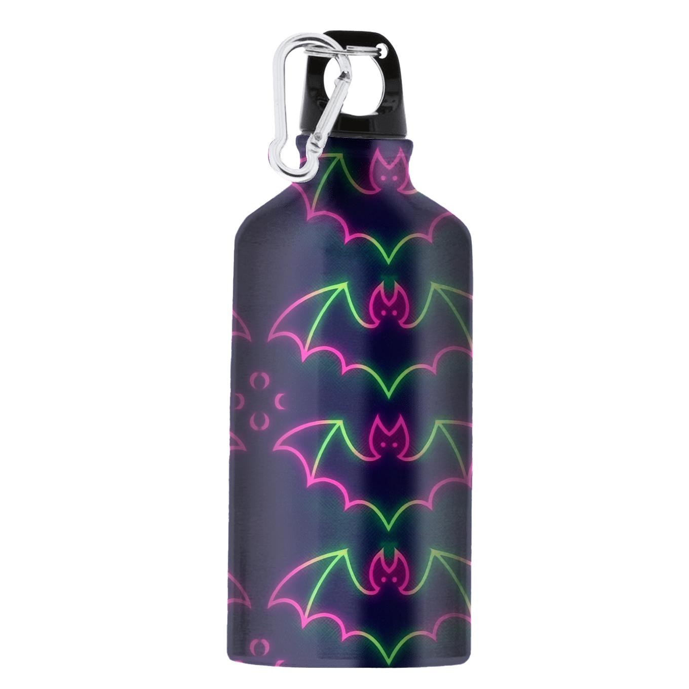 Neon Carnival Bat Mirror Grid personalized sports bottles