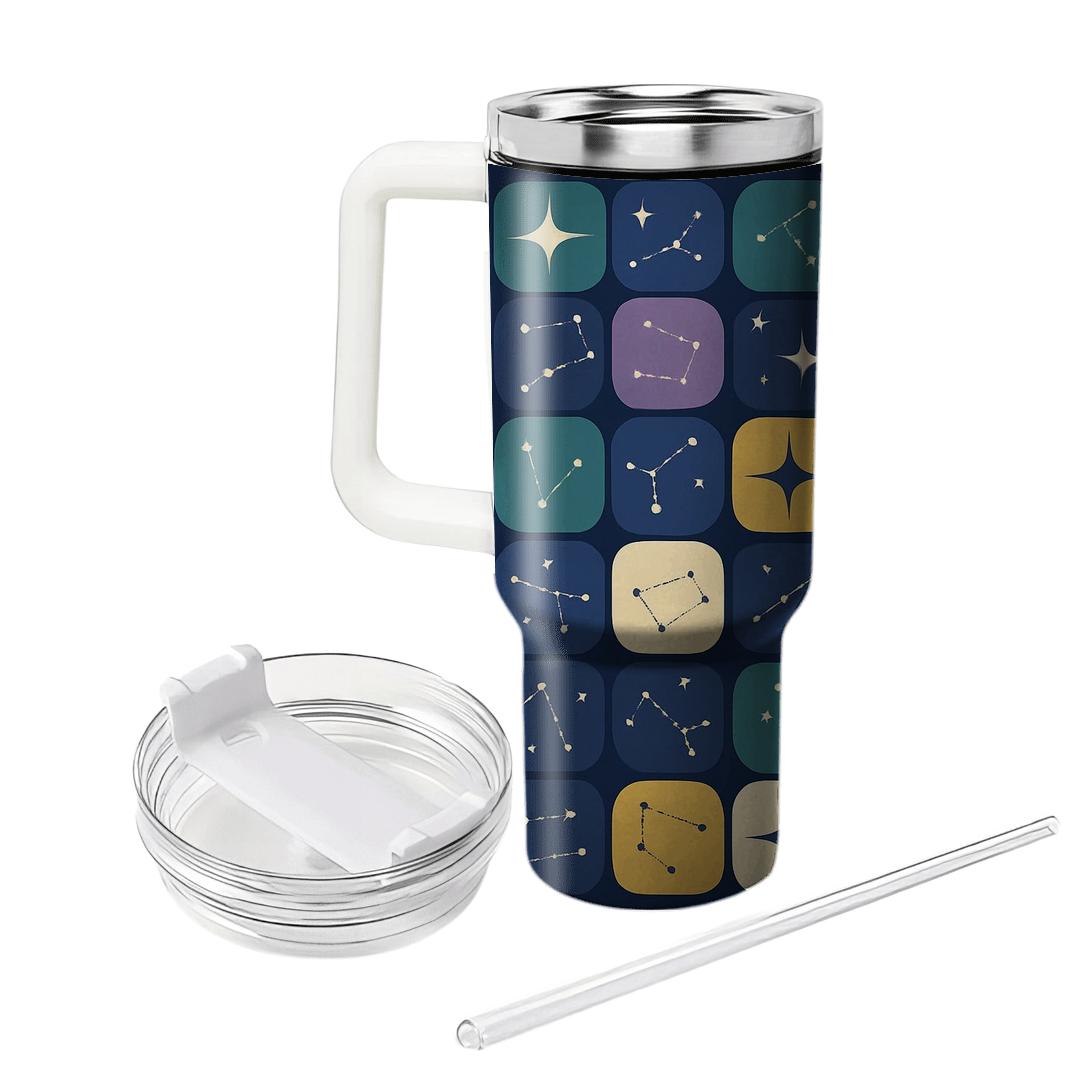 Midnight Disco Constellation Grid tumblers for gifts