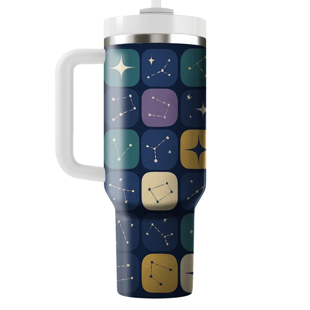 Midnight Disco Constellation Grid tumblers for gifts