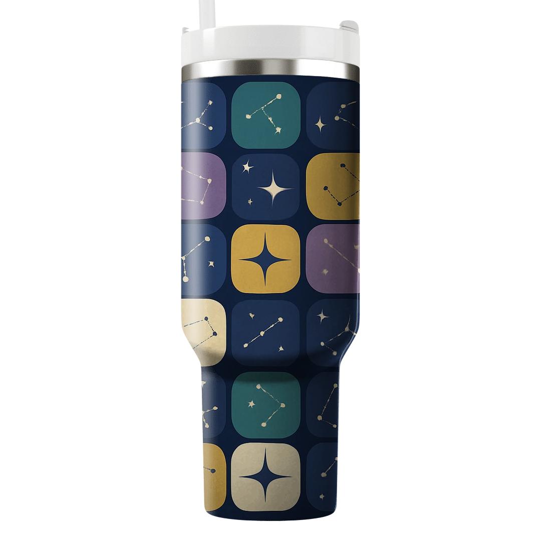 Midnight Disco Constellation Grid tumblers for gifts