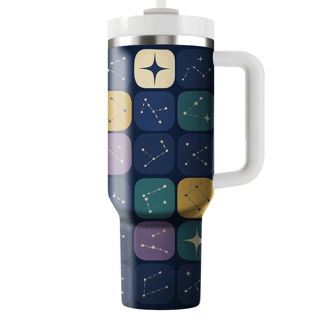 Midnight Disco Constellation Grid tumblers for gifts