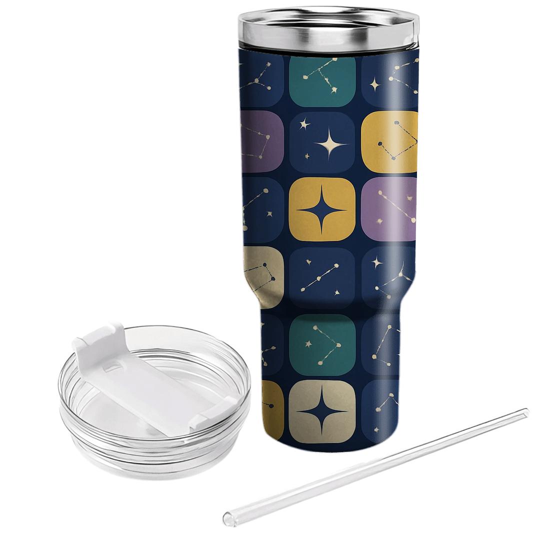 Midnight Disco Constellation Grid tumblers for gifts