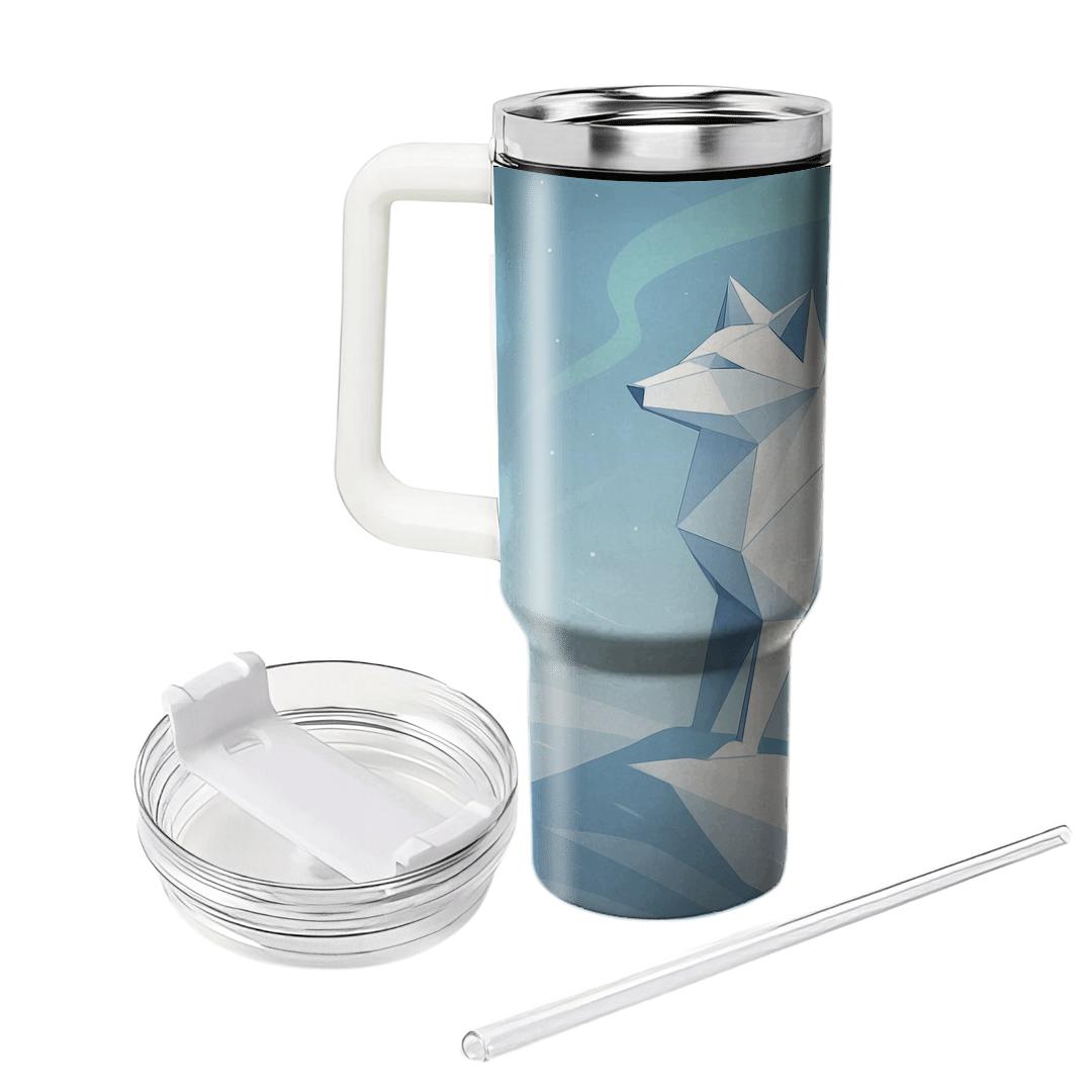 Arctic Fox Origami Snowdrift tumblers for gifts