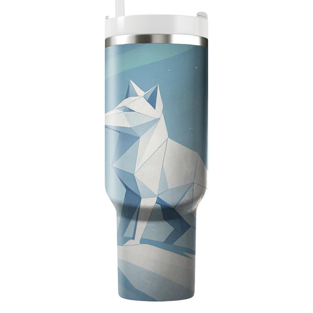 Arctic Fox Origami Snowdrift tumblers for gifts