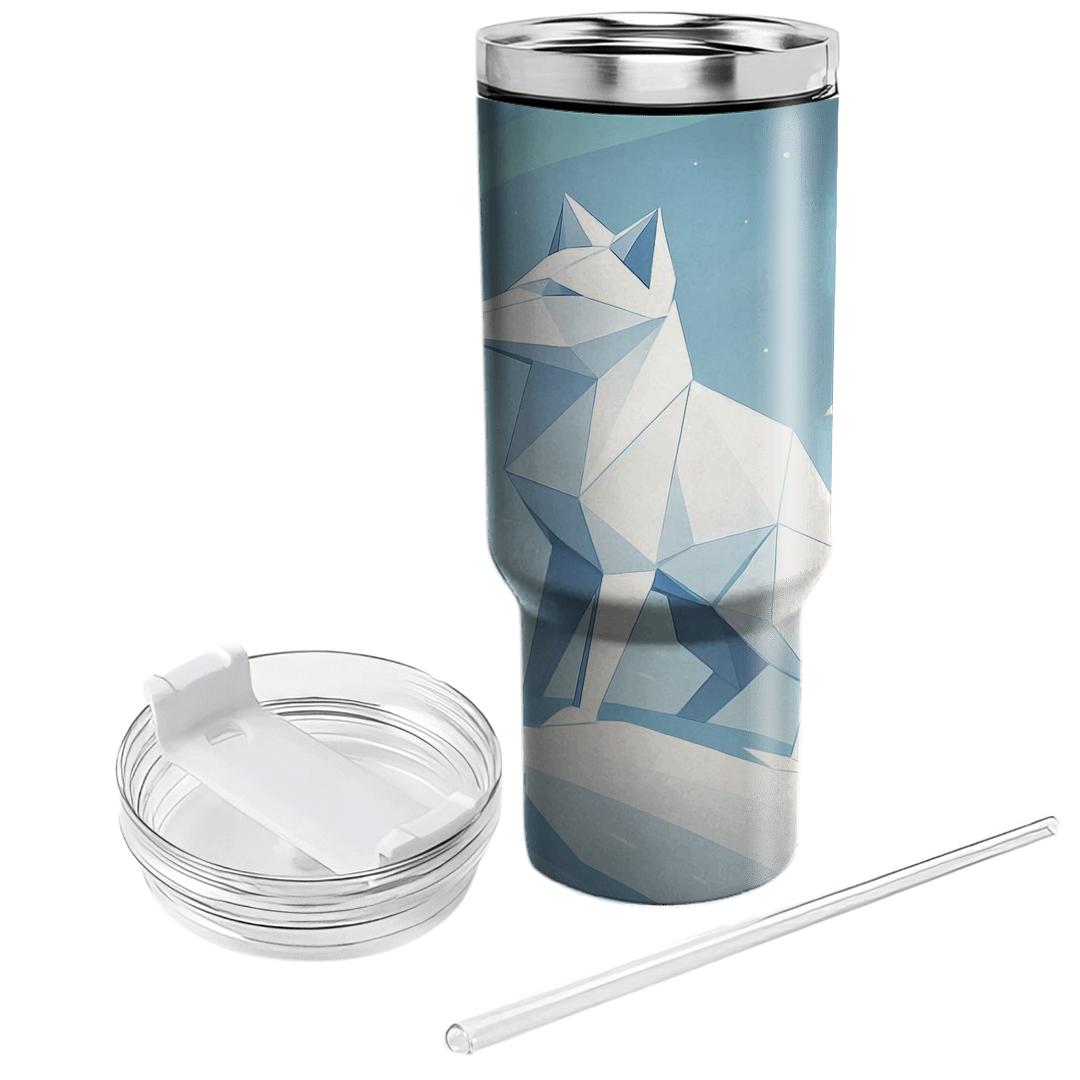 Arctic Fox Origami Snowdrift tumblers for gifts