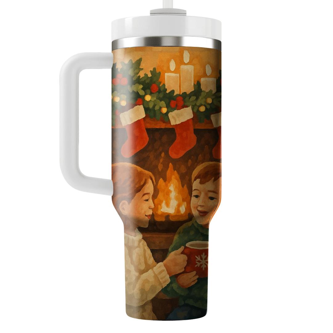 Holly Hearth Gathering personalized tumblers