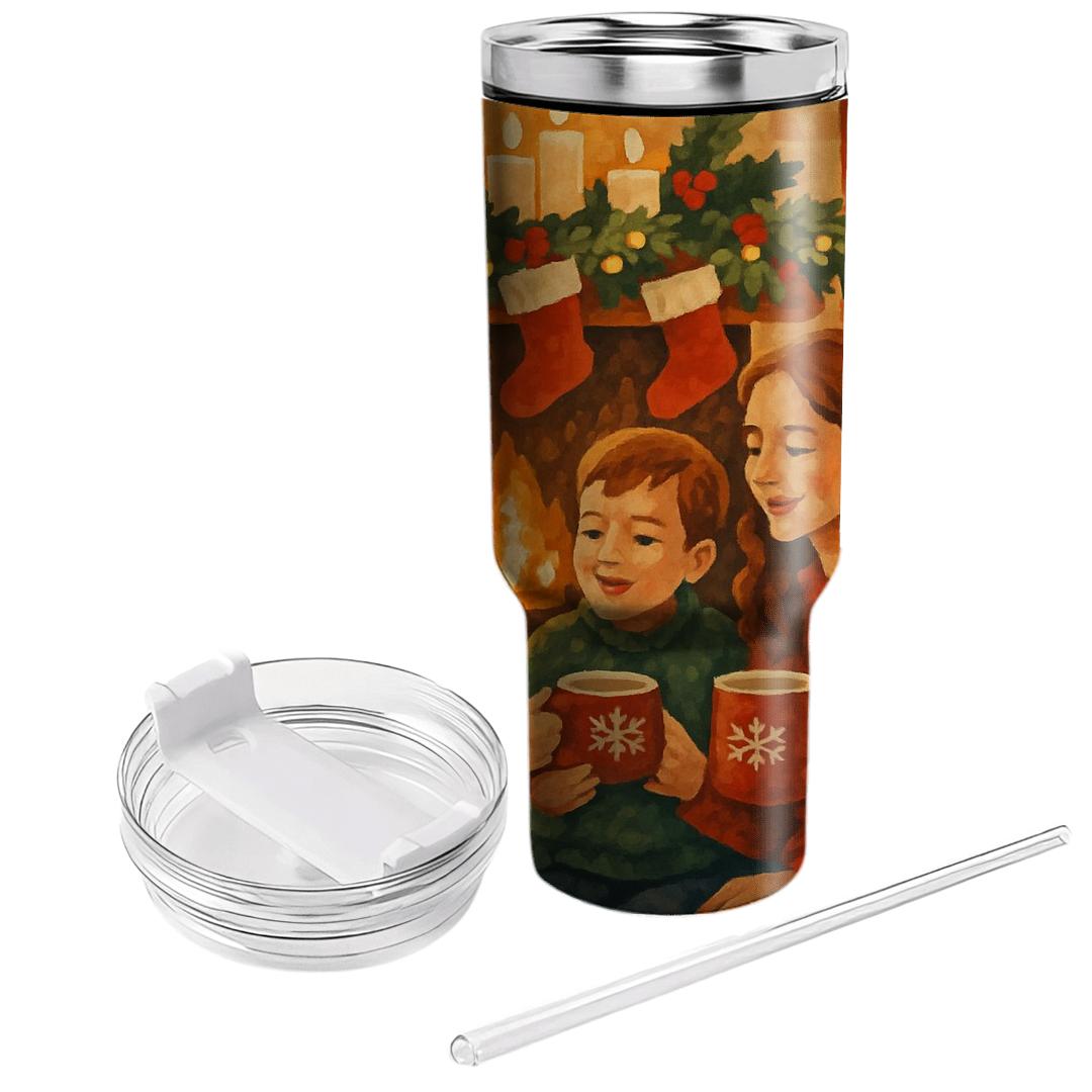 Holly Hearth Gathering personalized tumblers