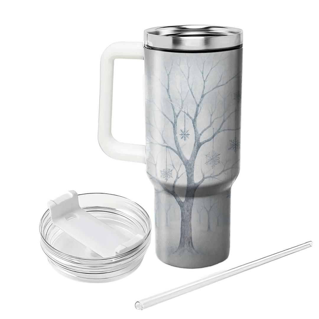 Winter Crystal Orchard Quiet tumblers with lids