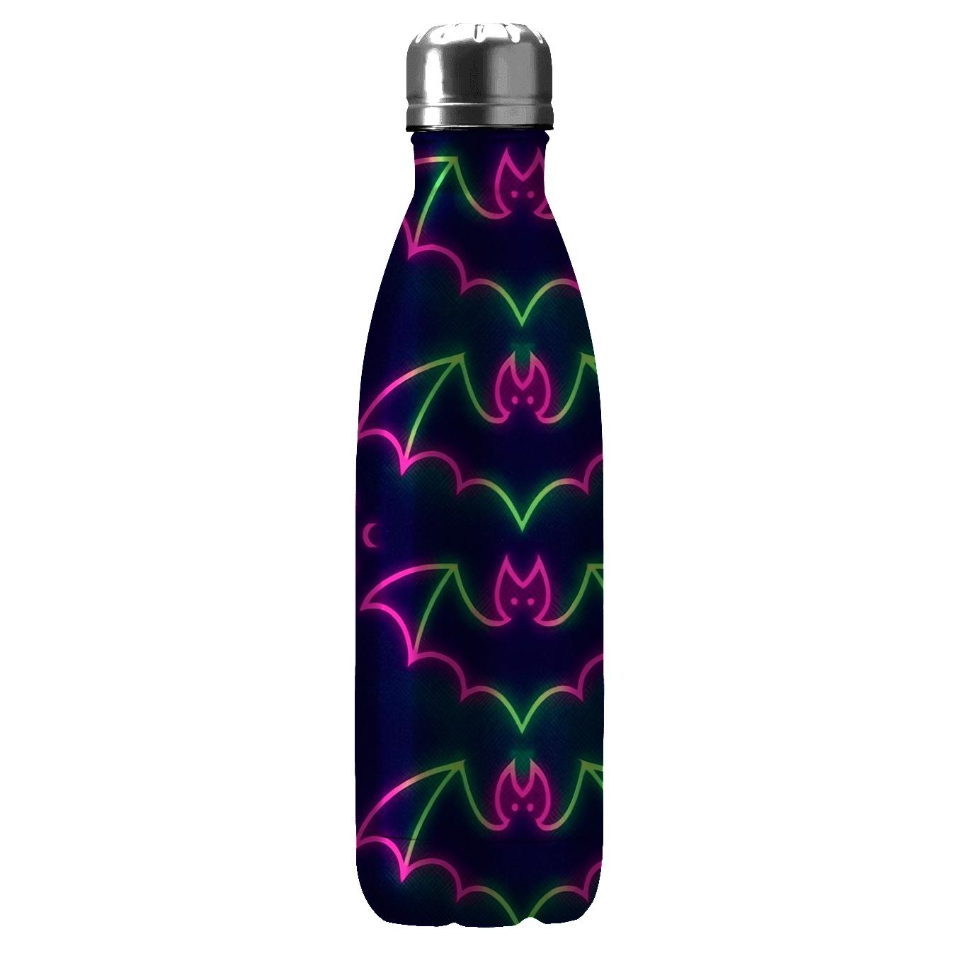 Neon Carnival Bat Mirror Grid water bottle cups