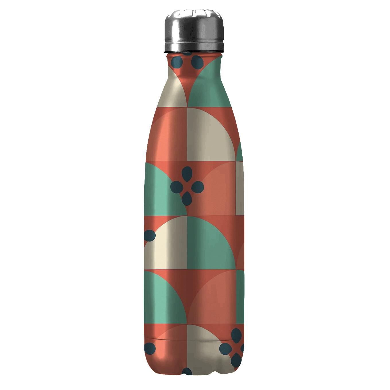 Coral Fan Mosaic With Dot Petals water bottles with lids