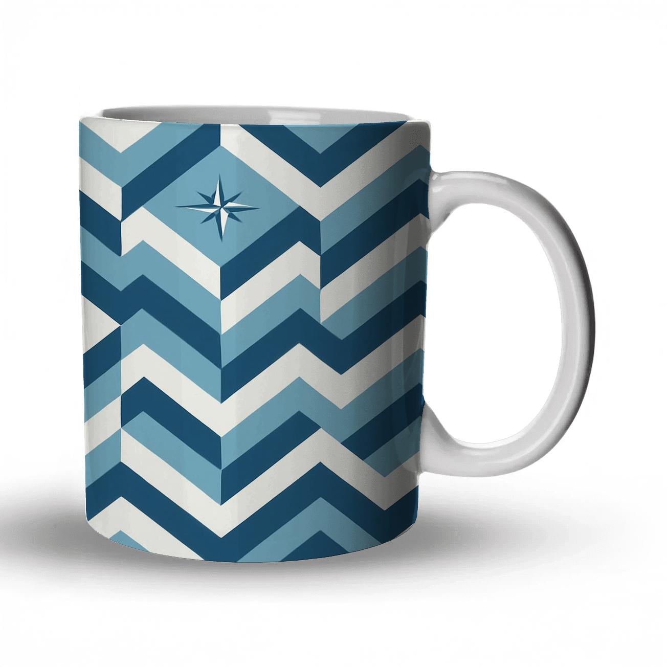 Arctic Compass Chevron Mosaic gift mugs for occasions