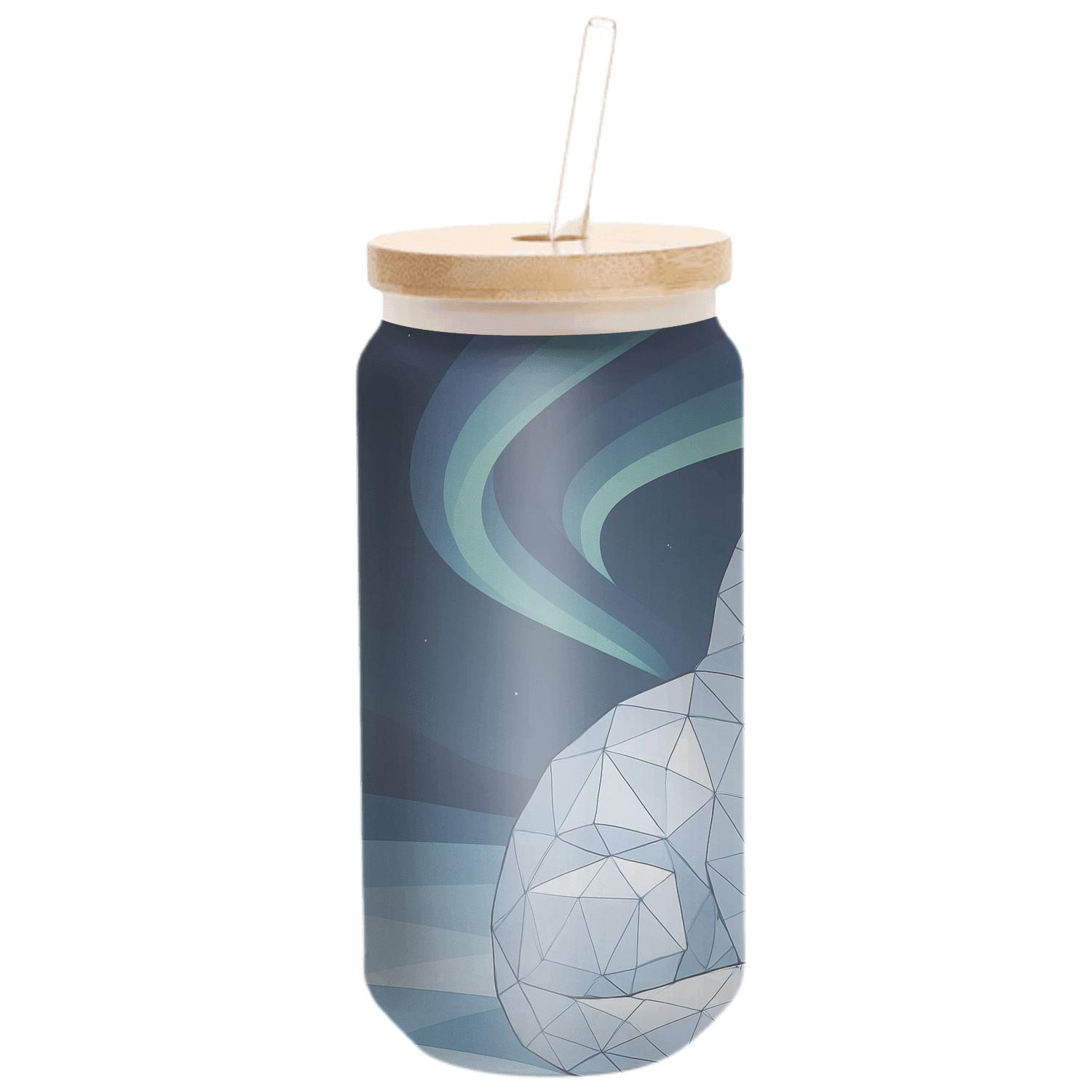 Arctic Fox Aurora Mosaic custom engraved glassware