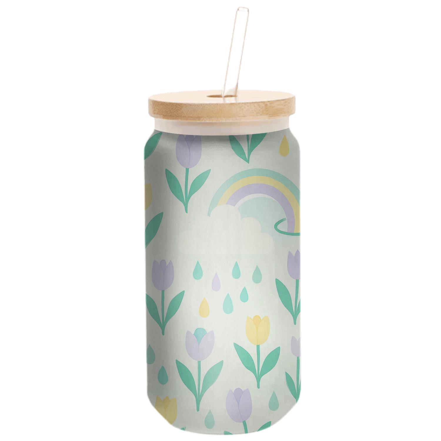 Spring Rainstorm Rainbow Orbit custom engraved glassware