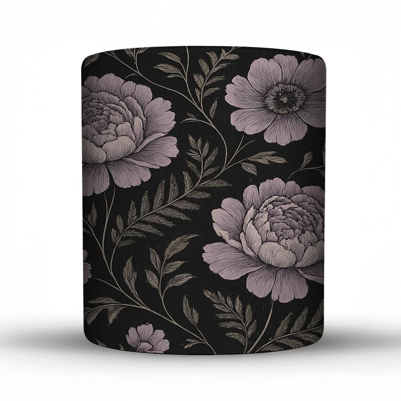 Midnight Peony Constellation Toile novelty coffee mugs