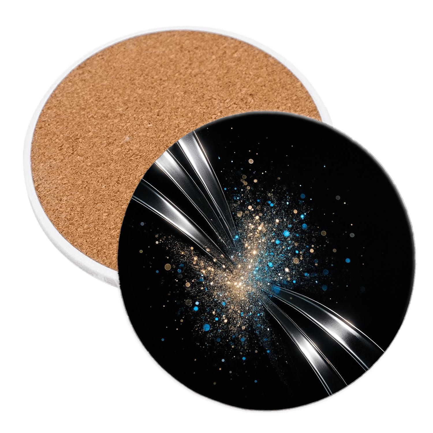 Couture Chrome Confetti custom engraved coasters