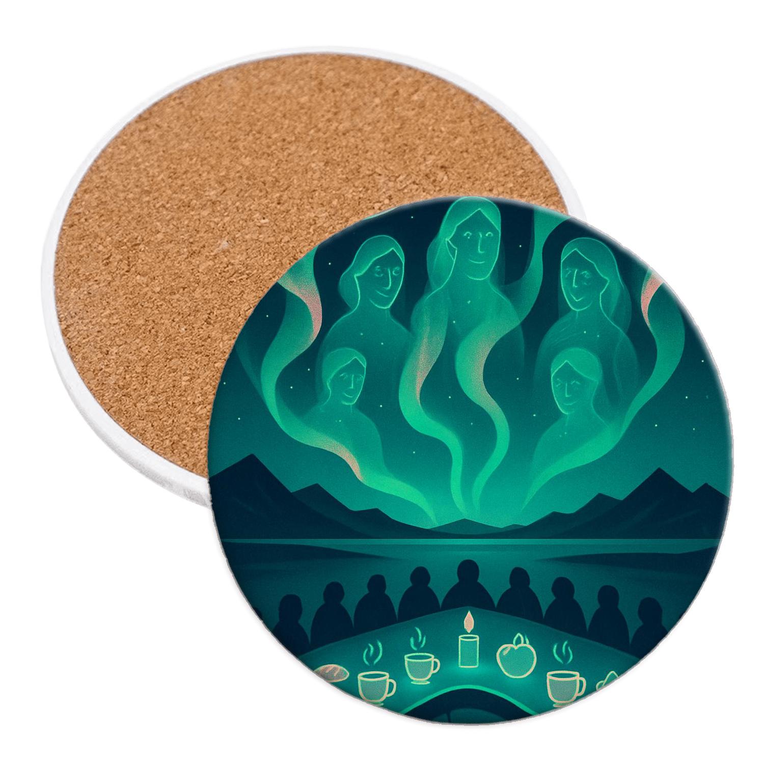 Aurora Ancestors Feast decorative beverage coasters