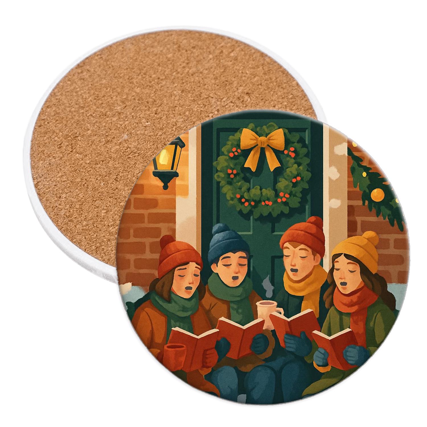 Wreathlight Welcome wooden table coasters