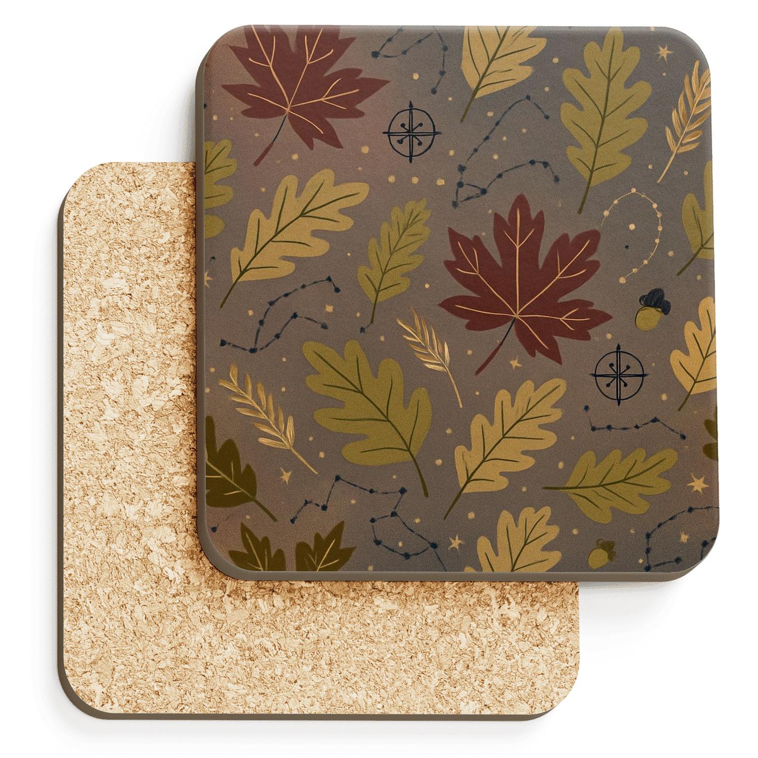Autumn Equinox Constellation Harvest absorbent drink coasters