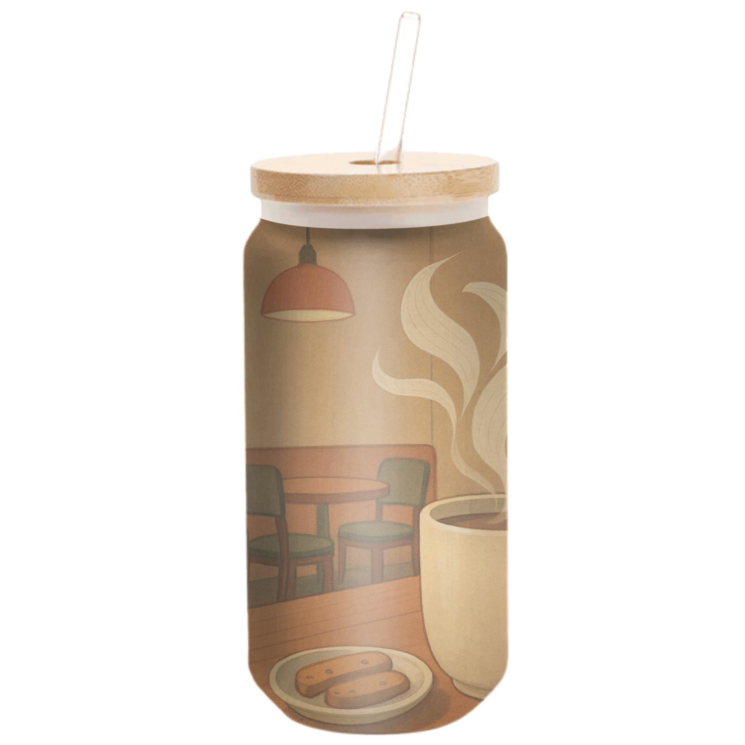 Candlelit Cafe Reading Corner custom engraved glassware