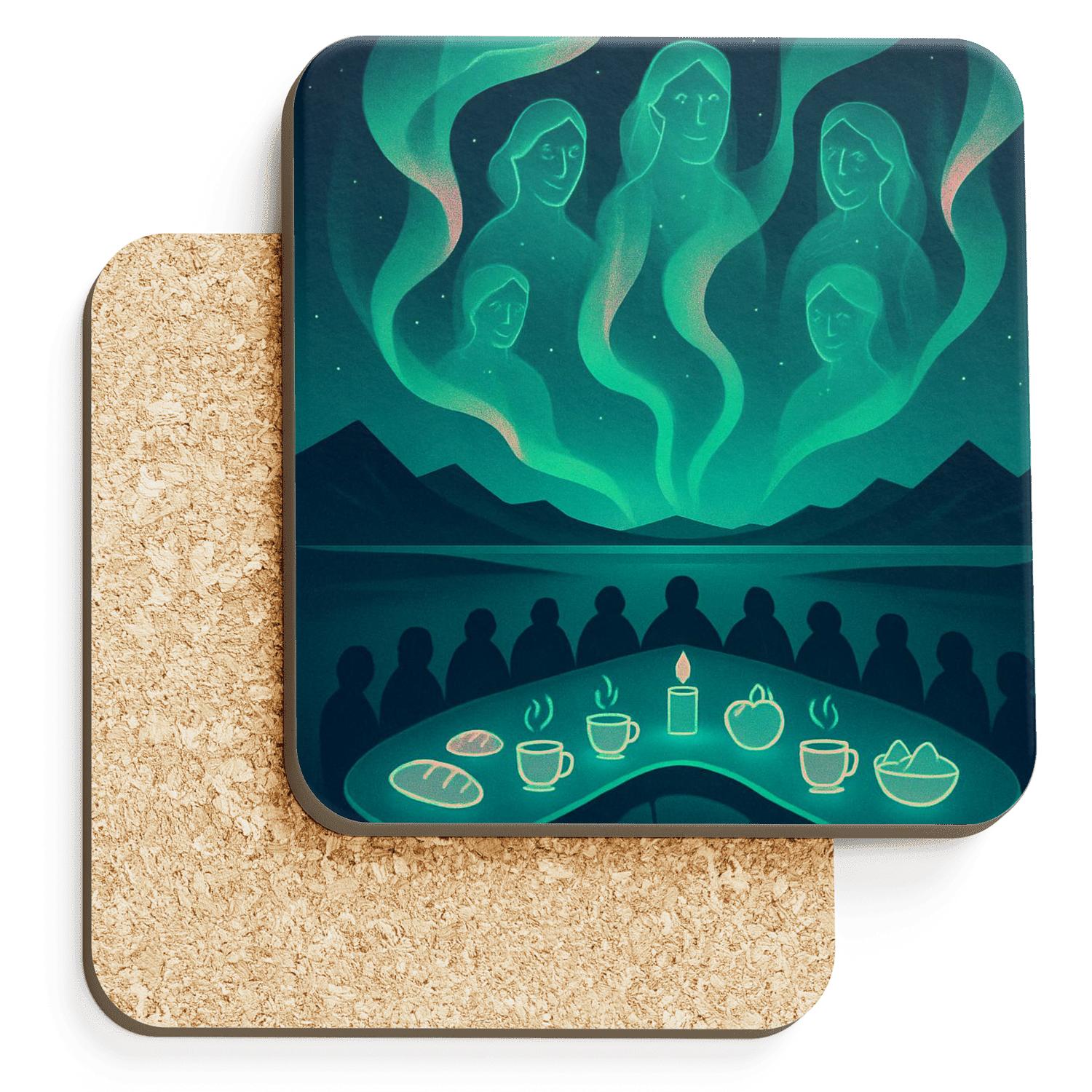 Aurora Ancestors Feast coasters for home decor
