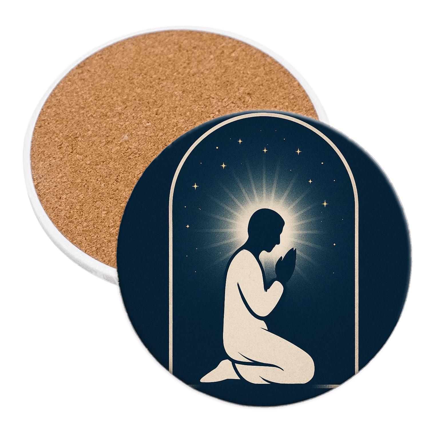Sanctuary Of Starlit Prayer elegant tabletop coasters