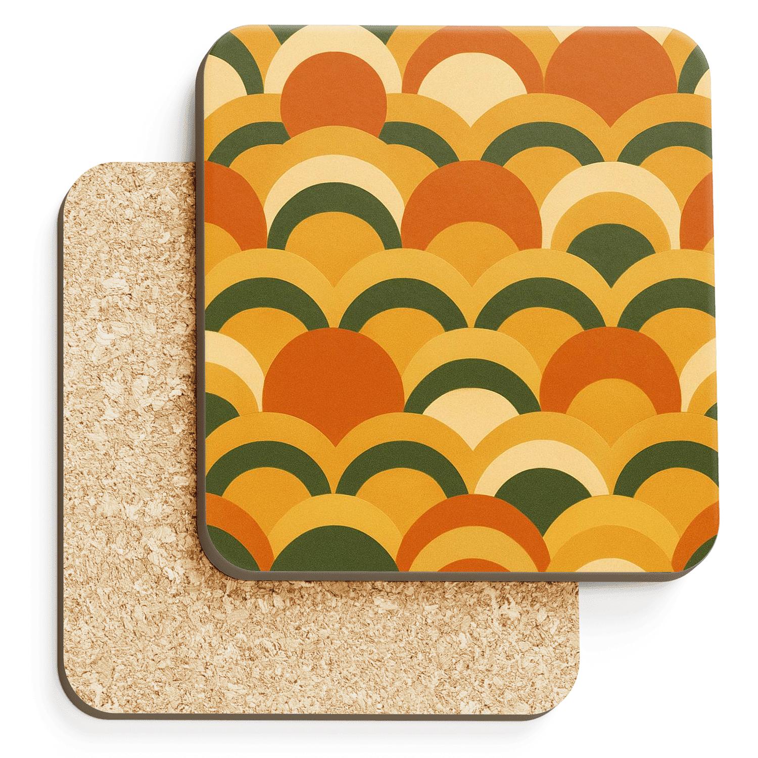 Solar Flare Orbital Arches decorative beverage coasters