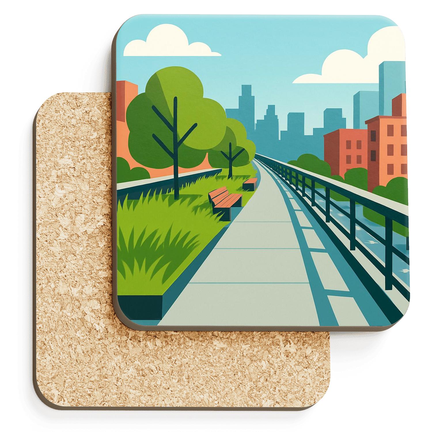 The High Line - New York City, United States coasters for home decor