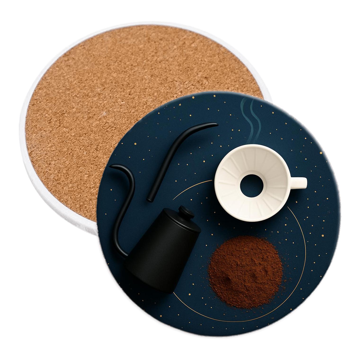 Starlit Pour Over Atlas coasters for home decor