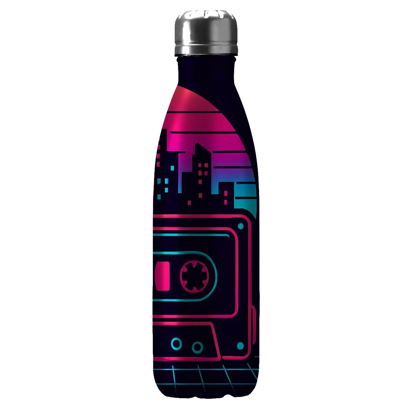 Cassette Skyline Glow water bottle cups