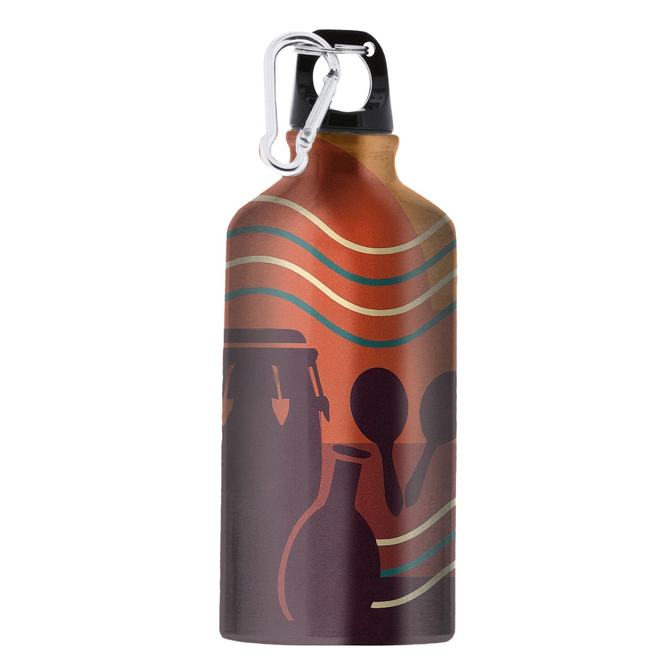 Afrobeat Sunset Polyrhythm Collage insulated sports bottles